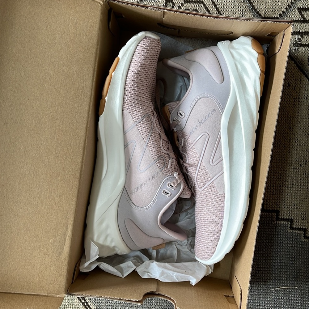 New Balance Women's Pink Knit Athletic Sneakers
